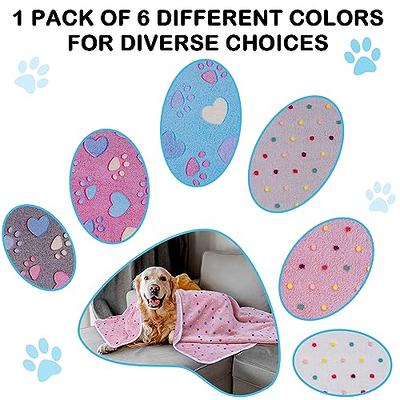 Dono 1 Pack 3 Dog Blankets, Soft Fluffy Fleece Pet Blanket Warm Sleep Mat Paw Print Design Puppy Kitten Throw Blanket Doggy Mat, Blanket for Dogs