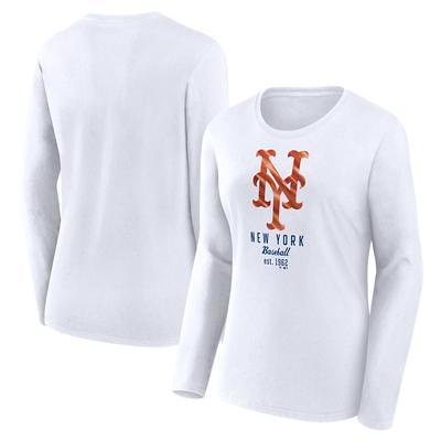 New York Yankees Fanatics Branded Women's Official Logo V-Neck Long Sleeve  T-Shirt - Navy
