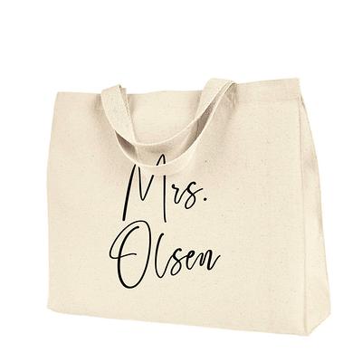 Personalized Name Canvas Tote Bag