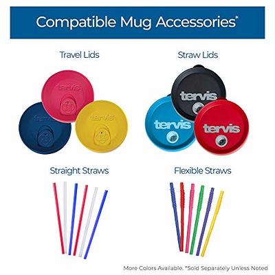 Tervis Straw Lid Made in USA Double Walled Insulated Tumbler Travel Cup  Keeps Drinks Cold & Hot, Fits 16oz Tumblers, Black