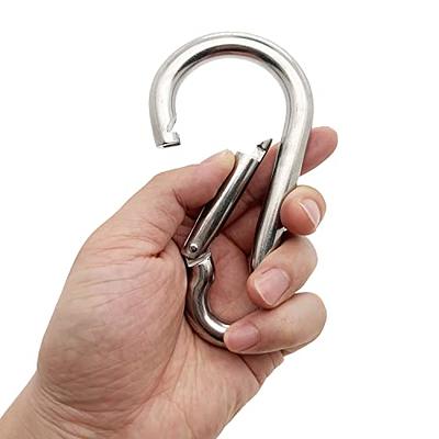 5.5 Inch Spring Snap Hook Carabiner, 304 Stainless Steel Snap Hook