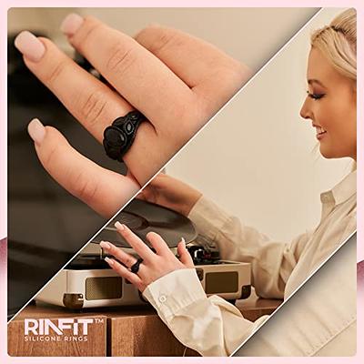 Rinfit Silicone Rings for Women - Bridal Set, Engagement or Promise Ring &  Stackable Set - Womens Rubber Wedding Rings & Silicone Wedding Bands Women  - Black - Size 10 - Yahoo Shopping