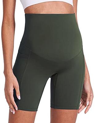 Enerful Women's Maternity Biker Shorts Over The Belly Buttery Soft Workout  Running Yoga Active Pants with Pockets 8 Dark Green XX-Large - Yahoo  Shopping