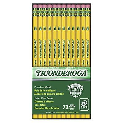 Ticonderoga Wood-Cased Pencils, Pre-Sharpened, 2 HB Soft, Neon Colors, 18  Count