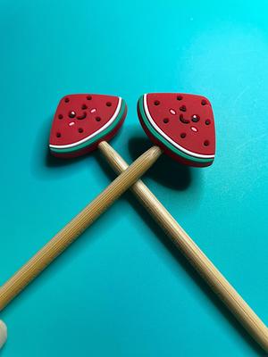 Knitting Needle Point Protectors, Stoppers, Notions - Kawaii Cute Fruit  Summer Watermelon Sugar Silicone Gifts - Yahoo Shopping