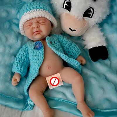 Zero Pam Lifelike Newborn Baby Doll Soft Silicone Realistic 19Inch Reborn  Baby Doll Soft Weighted Body with Headwear Reborn Toddler Doll Handmade  with