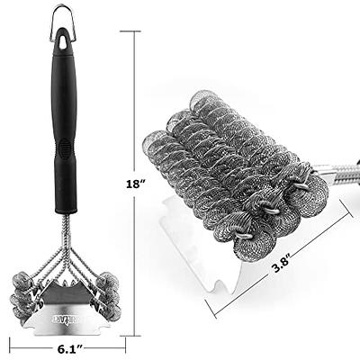 2pcs, Grill Brush Set, BBQ Brush And Scraper, 12 Inch Barbecue Grill Brush,  Two Set For All Grill Cleaning, Best Safe BBQ Cleaner Gift, For Barbecue