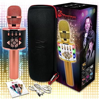 Link Wireless Bluetooth Karaoke Microphone Portable 3-in-1 Handheld  Wireless Speaker Dance Party Makes A Great Gift For Kids & Adults - Gold