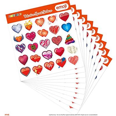 Valentines Stickers Heart Stickers for Kids Adults 10 Sheets Emoji
