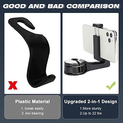 2 in 1 Car Headrest Hidden Hook, 2 in 1 Car Seat Hooks with Phone Holder,  Upgraded Car Hooks, 360° Rotation Headrest Hooks, Hidden car Hook for Bag,  Purse, Toys, Groceries (2pcs Silver) - Yahoo Shopping