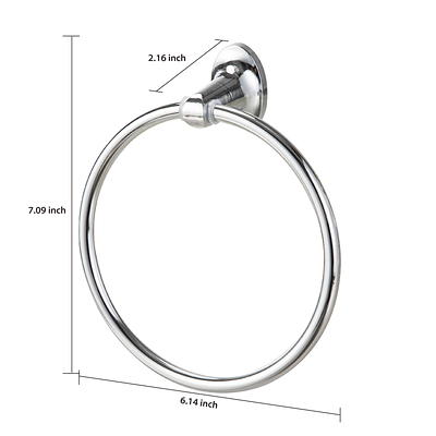Mainstays Oval Style Steel Towel Ring, Matte Black Finish