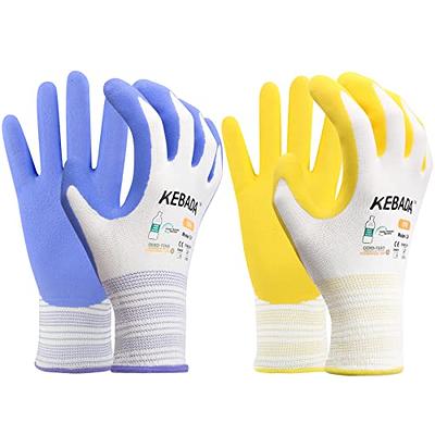 Kebada W1 Work Gloves for Men and Women,Touchscreen Working Gloves with  Grip,12 Pairs Thin Mechanic Gloves,PU Coating on Palm & Fingers,Breathable