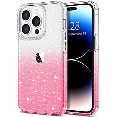 JJGoo Compatible with iPhone 13 Case, Clear Glitter Soft TPU Shockproof  Protective Bumper Cover, Sparkle Bling Sparkly Cute Slim Women Girls Phone