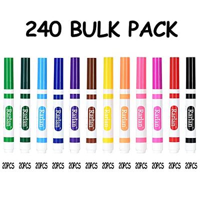 Rarlan Washable Markers Bulk, Markers for Kids, Bulk pack, 12 Colors, 240  Count - Yahoo Shopping