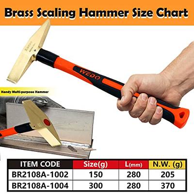 WEDO Brass Welding Hammer with Fiberglass Handle,Scaling Hammer,Chipping  Hammer,300g, Length 280mm(11) - Yahoo Shopping