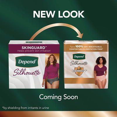 Depend Silhouette Adult Incontinence Underwear for Women, L, Black, Pink &  Berry, 12Ct - Yahoo Shopping