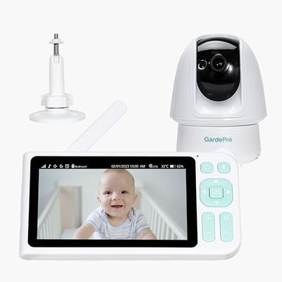  HelloBaby 720P 5.5'' HD Video Baby Monitor No WiFi, Remote Pan  Tilt Zoom Baby Monitor with Camera and Audio Wide View Range, 1080P Camera,  Night Light, Hack Proof, 4000mAh Battery, Time&Clock 