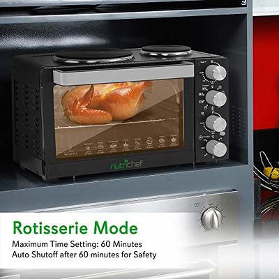 19 qt Countertop Convection Toaster Oven Air Fryer Combo Rotisserie, Size: 13.5