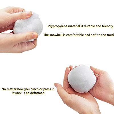 100 Pack Indoor Snowballs for Kids Snow Fight,Snow Toy Balls for Indoor or Outdoor Play,Fake Snowballs Xmas Decoration,Realistic White Plush