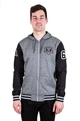 Football Fan Shop Officially Licensed NFL 1/2 Zip Pullover Hooded Jacket - Raiders