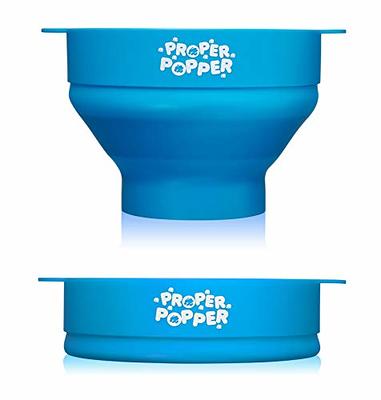  The Original Proper Popper Microwave Popcorn Popper, Silicone  Popcorn Maker, Collapsible Bowl BPA Free & Dishwasher Safe - (Blue): Home &  Kitchen