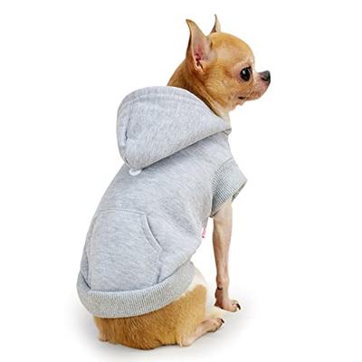  Dog Sweater Hoodie Winter Puppy Hoodies for Small Dogs Boy  Girl Teddy Fleece Pet Sweatshirt Clothes Outfits Cold Weather Dog Coat Warm  Cat Apparel for Chihuahua Yorkie Clothing (Medium, Blue) 