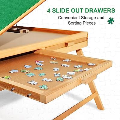 Puzzle Table with Drawers and Legs