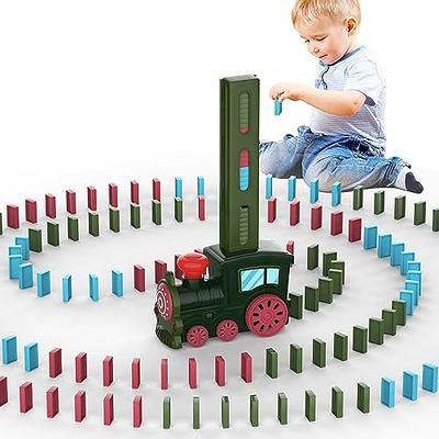  NEWCREATIVETOP 120pcs Wooden Dominos Blocks Set, Kids Game  Educational Play Toy, Domino Racing Toy Game (120PCS) : Toys & Games