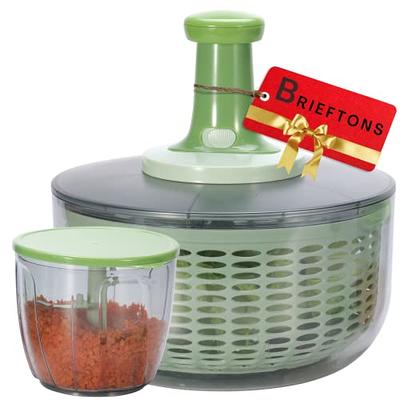 Brieftons Salad Spinner and Chopper: Large 6.3-Quart Lettuce Greens  Vegetable Washer Dryer, with Bonus 0.95-Quart Veggie Chopper Mixer, Compact  Storage, Easy Push Operation for Quick Veggie Prepping - Yahoo Shopping