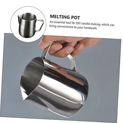 EXCEART 2 Pcs High Temperature Melting Wax Cup Steaming Jug Candle Pitcher  Melting Pot Candle Sauce Pot with Spout Mini Candle Scented Candle Melting  Pot Stainless Steel Cheese Self Made - Yahoo Shopping