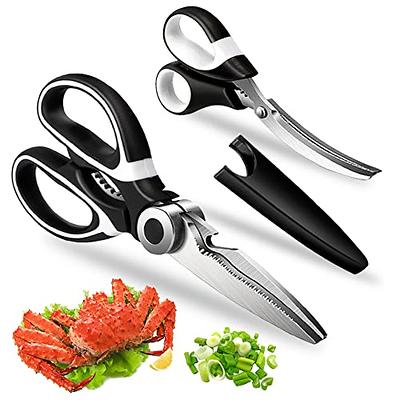 Kitchen Scissors - Stainless Steel Blade Cover Heavy Duty Kitchen Shears  for Herbs Chicken Meat Vegetables