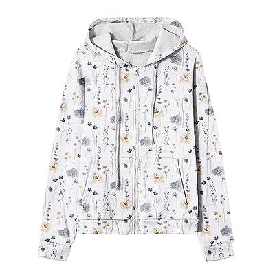 Ceboyel Womens Oversized Sweatshirts Floral Print Jackets Zip Up Fashion  Hoodie Loose Fit Cute Fall Clothes 2023 Tunic Sweatshirt White Xl - Yahoo  Shopping