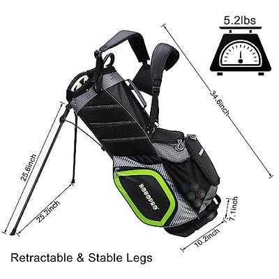 BOBOPRO Golf Stand Bag, Golf Bags with Stand, 14 Way Top Divider Golf Club  Bag with