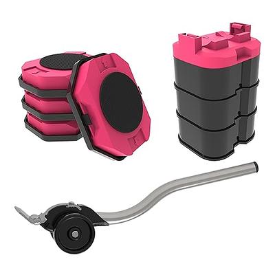 Heavy Duty Furniture Lifter 4 Set Roller Sliders,12 Wheel Each,Load  Capacity up to 660lbs,Adjustable Height Lifting Tool Lever,Suitable for Heavy  Furniture and appliances (Rose red) - Yahoo Shopping