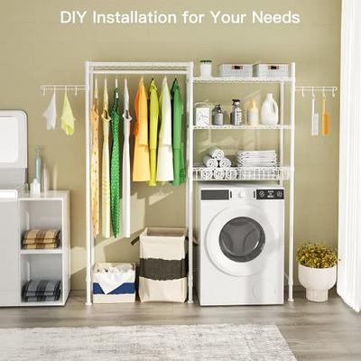 Laundry Drying Clothes Racks Over The Washer and Dryer Storage