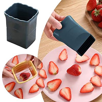 3PCS Strawberry Slicer - Cup Slicer - Cup Fruit Slicer - Cup Slicer  Handheld - 2023 New Mini Fruit Slicer Cup - Stainless Steel Strawberry  Slicer