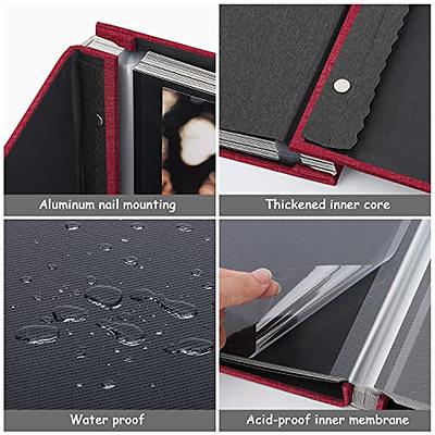 Zesthouse Photo Album Self Adhesive Pages,60 Pages Magnetic Scrapbook  Albums with Sticky Page,Photos Album Holds 8x10 & 5X7 & 4x6 & 6x8 & 3x5  (11x10.6/Black 60 Pages, Red) - Yahoo Shopping