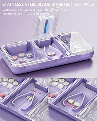 Small Pill Case, Cute Pill Box - Acedada Travel Daily Pill Organizer,  Portable Pretty Pill Container for Purse Pocket, Compact Medicine Holder  for