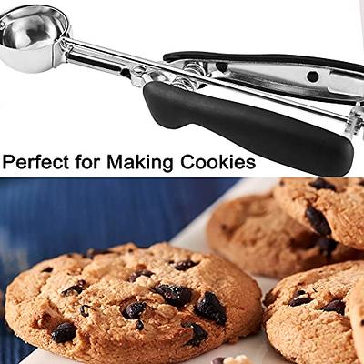 SUNNORN Cookie Scoop set, Size #60/ #40/ #20 Size Cookie Dough Scoop, 3  Pack Cookie Scoops for Baking, Non-slik Grip, Black, 18/8 Stainless Steel -  Yahoo Shopping