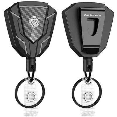 HitTopss Retractable Keychain, Heavy Duty Metal ID Badge Holder