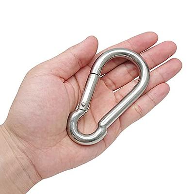 4 Inch Spring Snap Hook Carabiner - 304 Stainless Steel Snap Hook Heavy  Duty Carabiner Clip