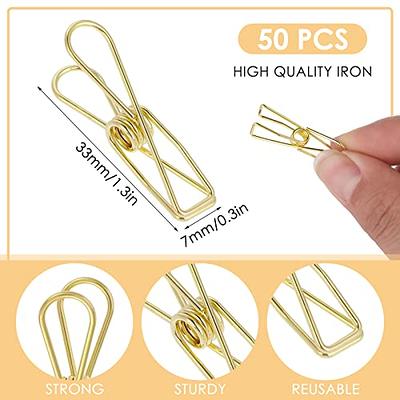  Zittop 4 Pack Metal Binder Clips, Invoice Bill Clip Utility  Paper Clips for Office Home Use (Bronze, 40mm) : Office Products