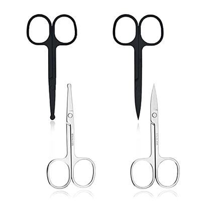 HITOPTY Small Precision Scissors, 3.5inch Stainless Steel Multi-Purpose  Vintage Beauty Grooming Kit for Facial Hair, Eyebrow, Eyelash, Beard