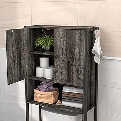 Over-The-Toilet Storage Cabinet Rack, Bathroom Organizer Shelf Over Toilet,  Freestanding Space Saver Toilet Stands With 2 Hooks - Yahoo Shopping