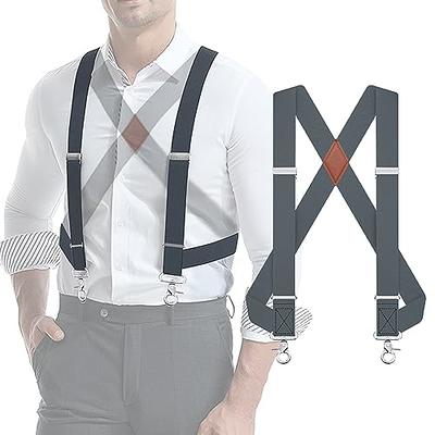 Janmercy 2 Pcs Under Clothing Suspenders for Men Airport