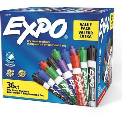 EXPO Low Odor Dry Erase Markers, Ultra Fine Tip, Black, 36 Count