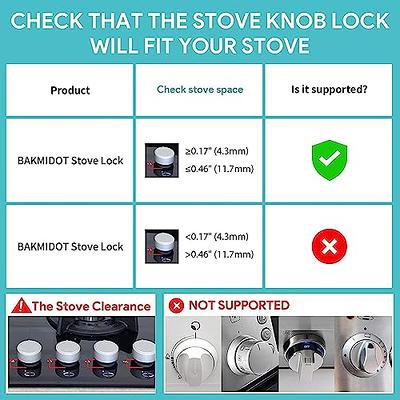 WeGuard 5 Pack Child Proof Clear Gas Stove Knob Covers+Oven Door Locks,  Baby Safety Adhesive Lock Kit for Toddler Kids Kitchen Safety Guard No  Drill 