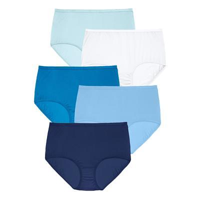 Comfort Choice Women's Plus Size 5-Pack Nylon Brief