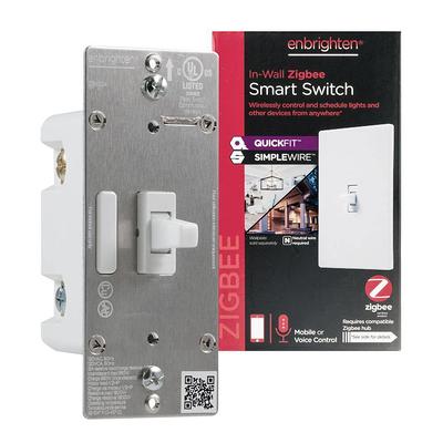 Avatar Controls Smart switch 10-amp Single-pole Smart Rocker Light Switch  with Wall Plate, White in the Light Switches department at