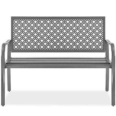 Dkelincs Outdoor Benches Clearance Garden Benches Metal Park Bench for  Outside 480bls Bearing Capacity Cast Iron Patio Furniture for Porch Yard  Deck